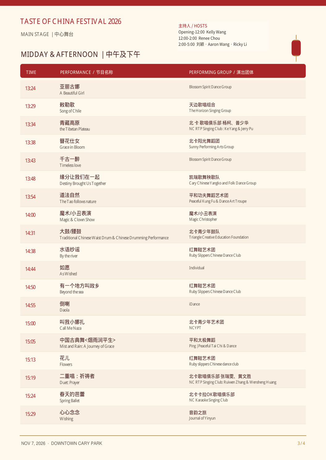 中午场